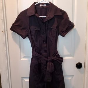 💚 Black button down dress